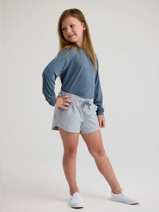 Free Fly Youth Bamboo Shade Long Sleeve - Slate Blue