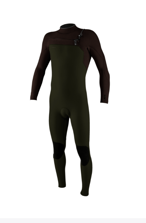 O'Neill Hyperfreak 3/2 chest zip wetsuit, black men’s full suit size MS