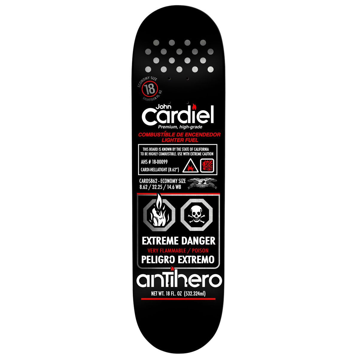 Anti Hero Cardiel Fueled Up 8.62 Skateboard Deck