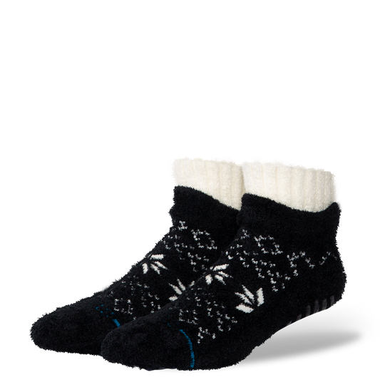 Stance Snowflake Cozy Slipper Sock – Black