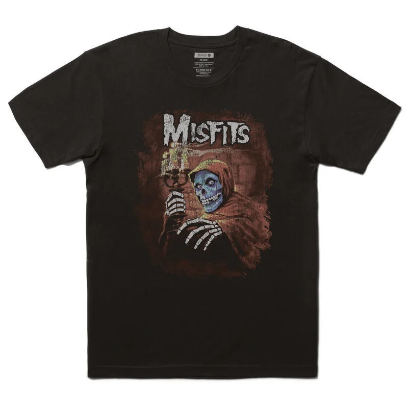 Stance x Misfits black men’s graphic tee with front screen print