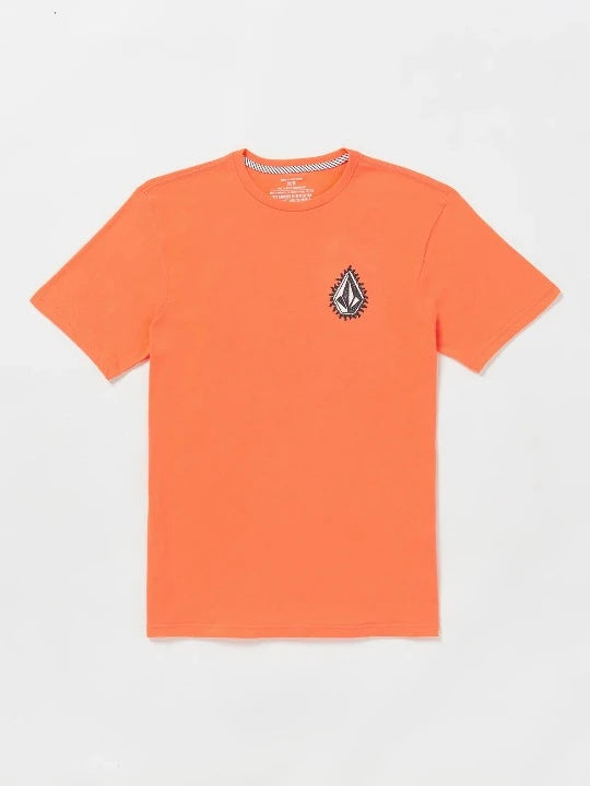 Volcom Flamed tee in tobacco brown with organic cotton blend