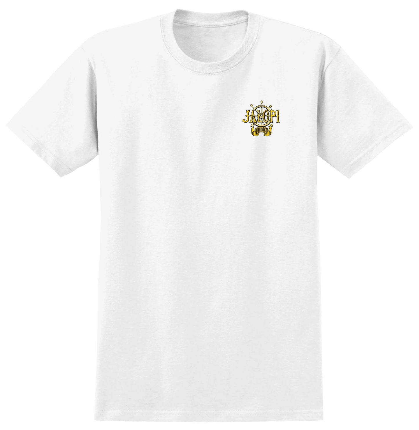 Anti Hero Jalopi Tugboat white skate tee front graphic