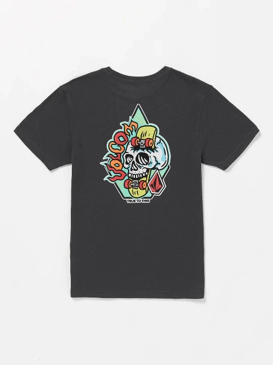 Camiseta infantil com estampa de caveira