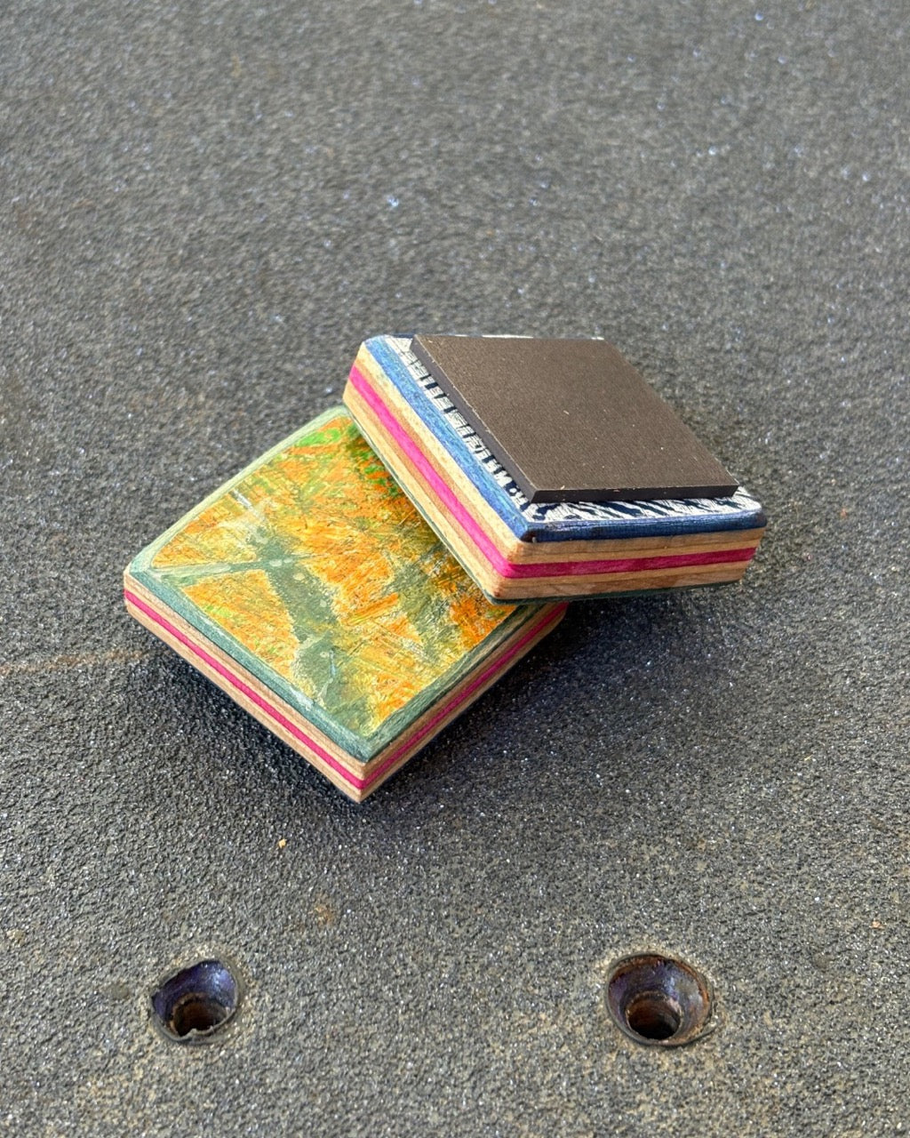 Upcycled Skateboard Magnet Set (2-Pack) | Eco-Friendly Fridge Decor, Handmade in Charleston, SC