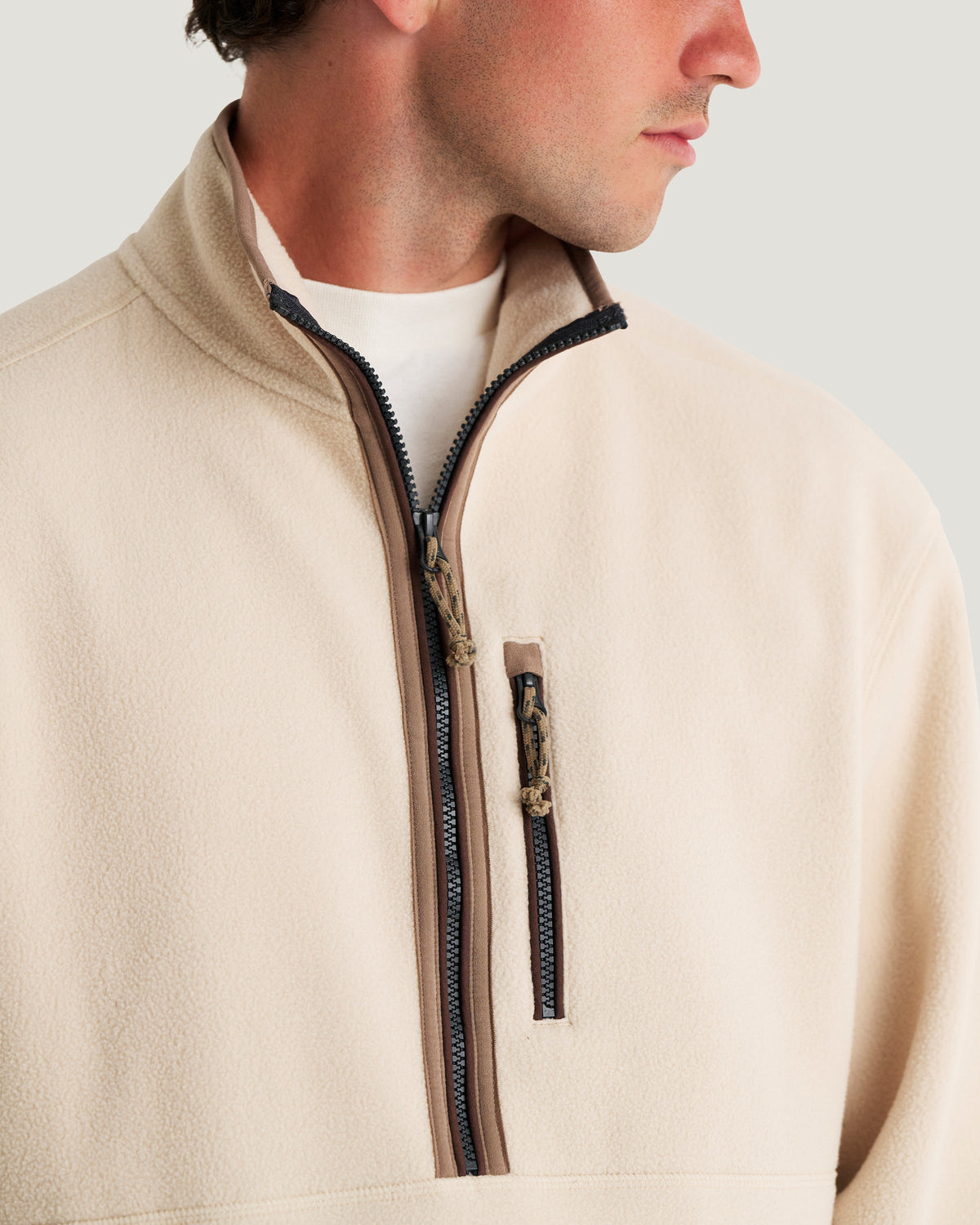 Free Fly Ashridge Fleece Half Zip - French Oak