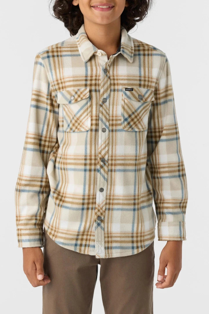 Meninos SuperFleece Estampado Xadrez Geleira