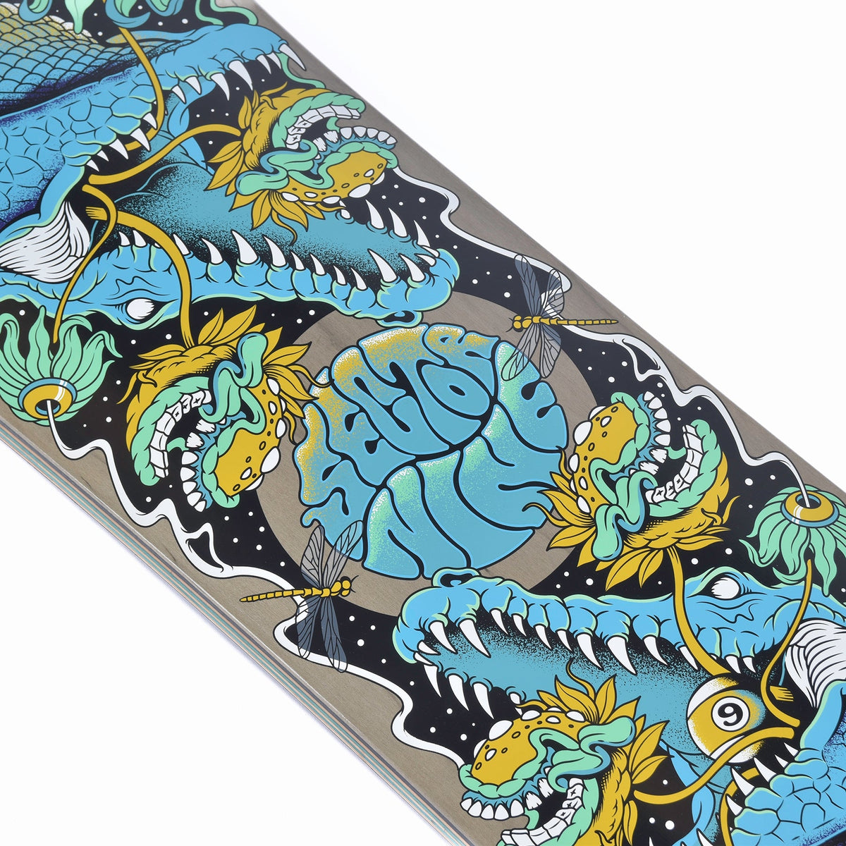 Sector 9 Fault Line Feast 39.5 inch complete skateboard bottom graphic