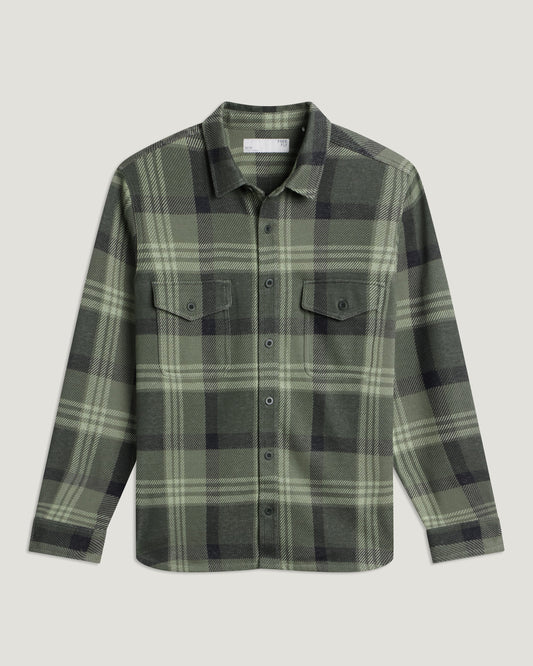 Free Fly Gallatin Overshirt - Dark Forest Plaid