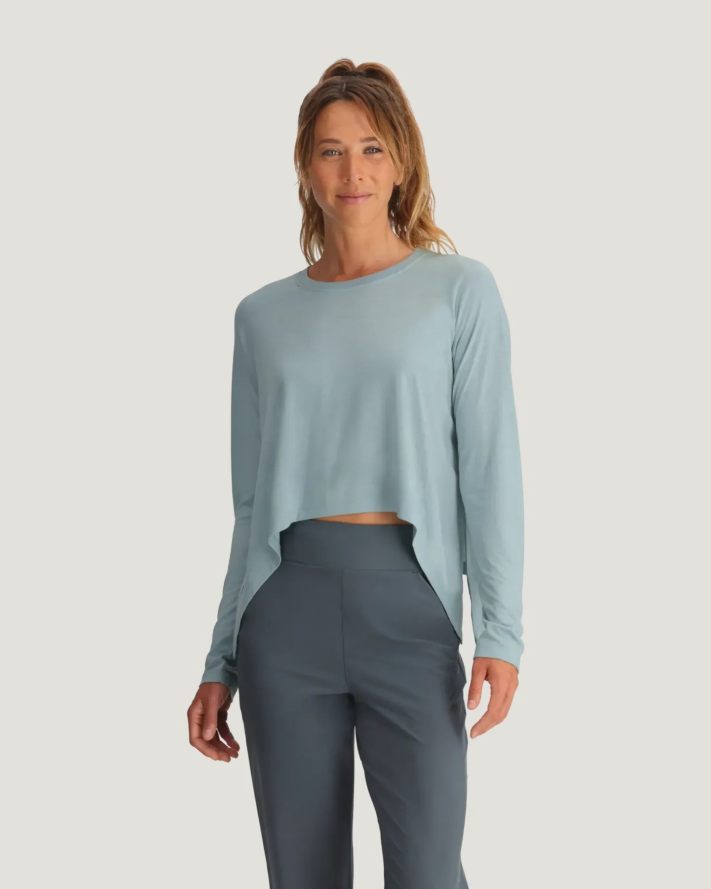 Women's Bamboo Lightweight Cropped Long Sleeve
