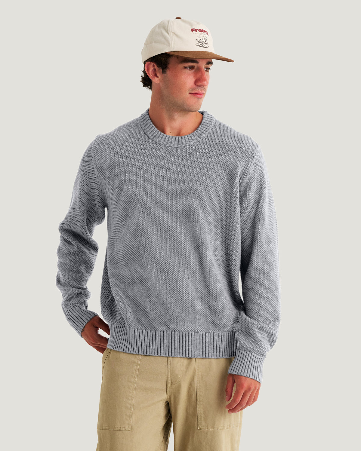 Free Fly Coastloom Crew Sweater - Heather Light Grey