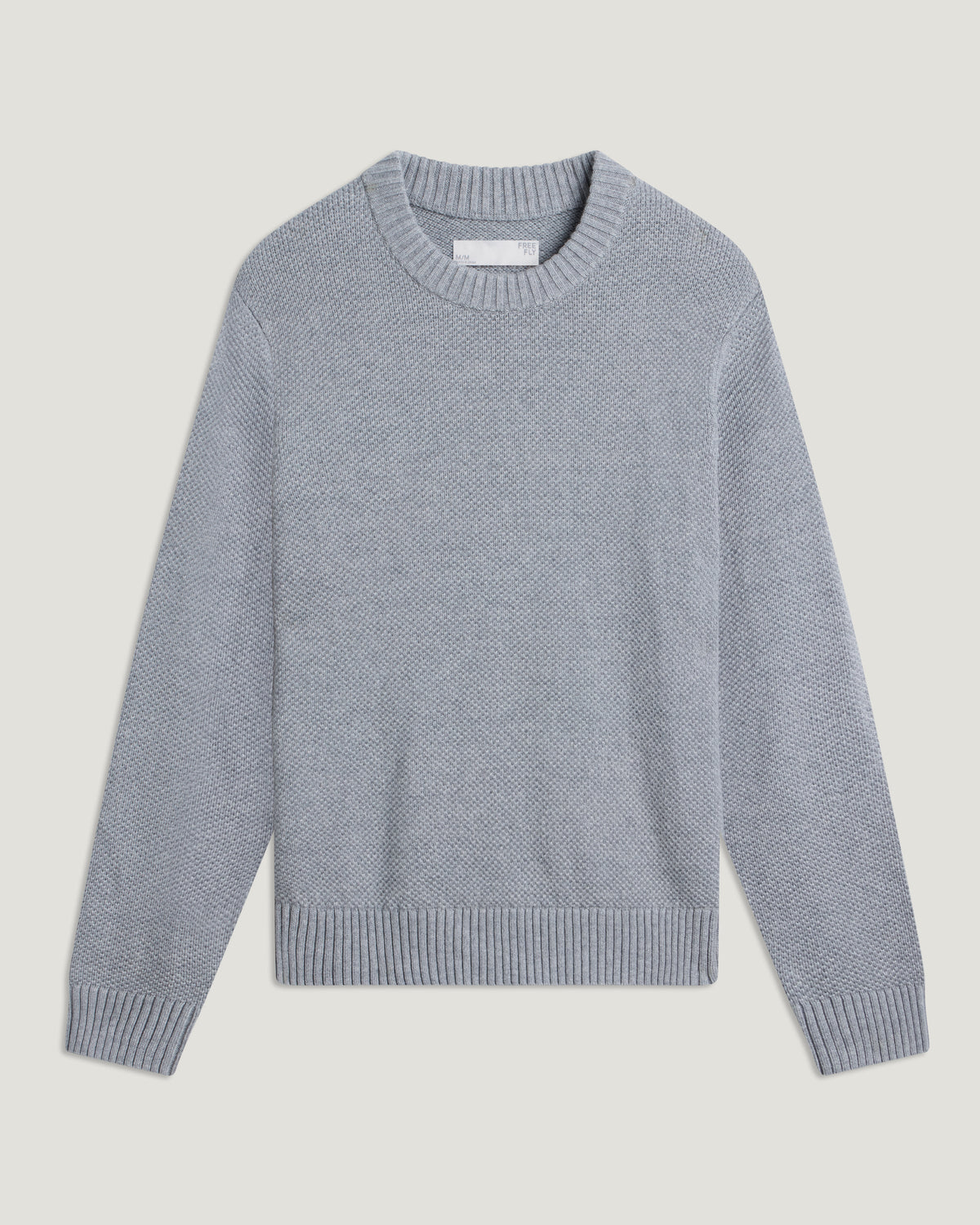 Free Fly Coastloom Crew Sweater - Heather Light Grey