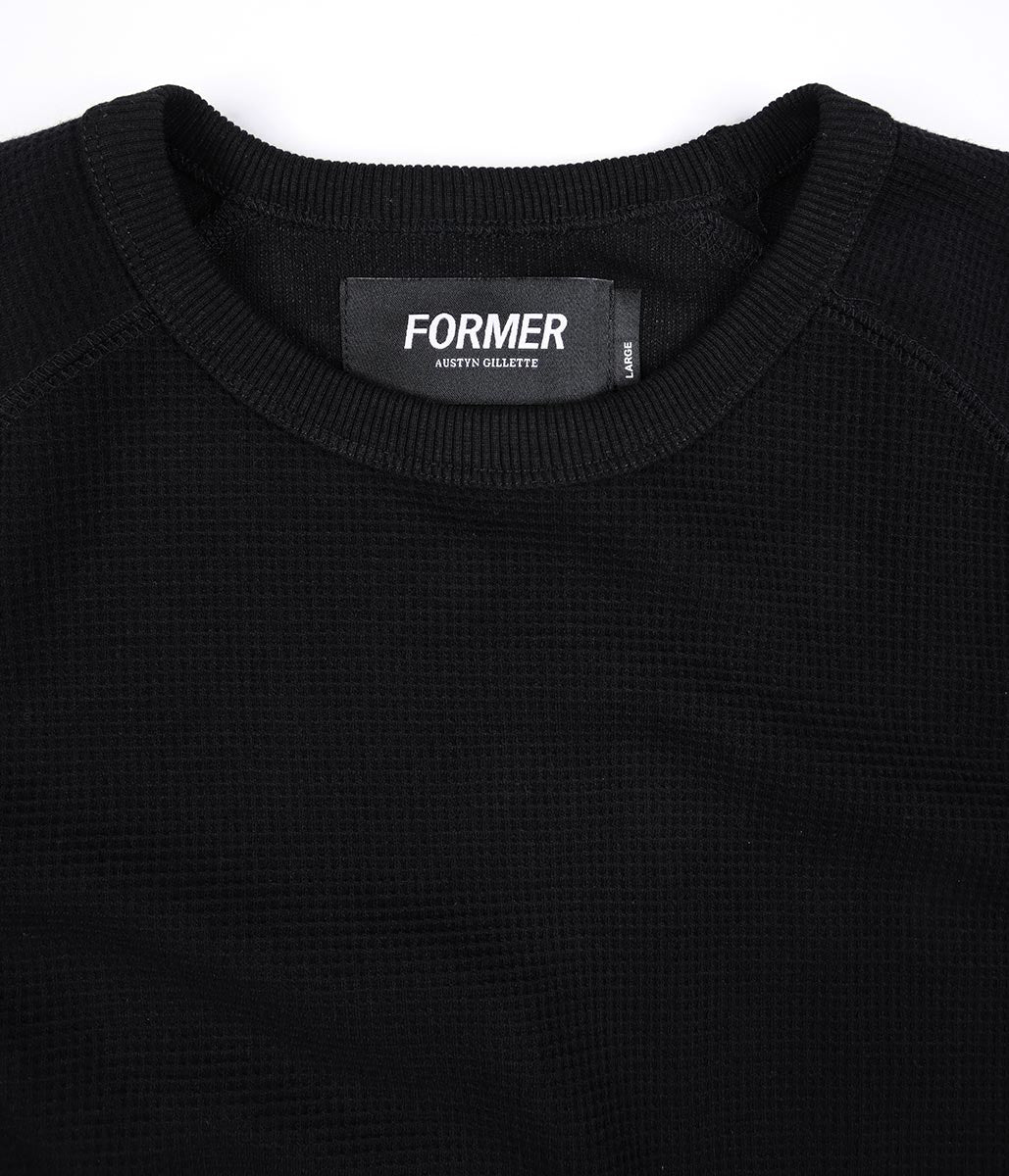 Former AG Raglan Waffle Sweater