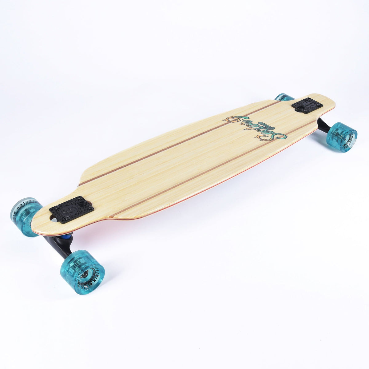Sector 9 Flipside Fractal 36 inch complete skateboard top angle view