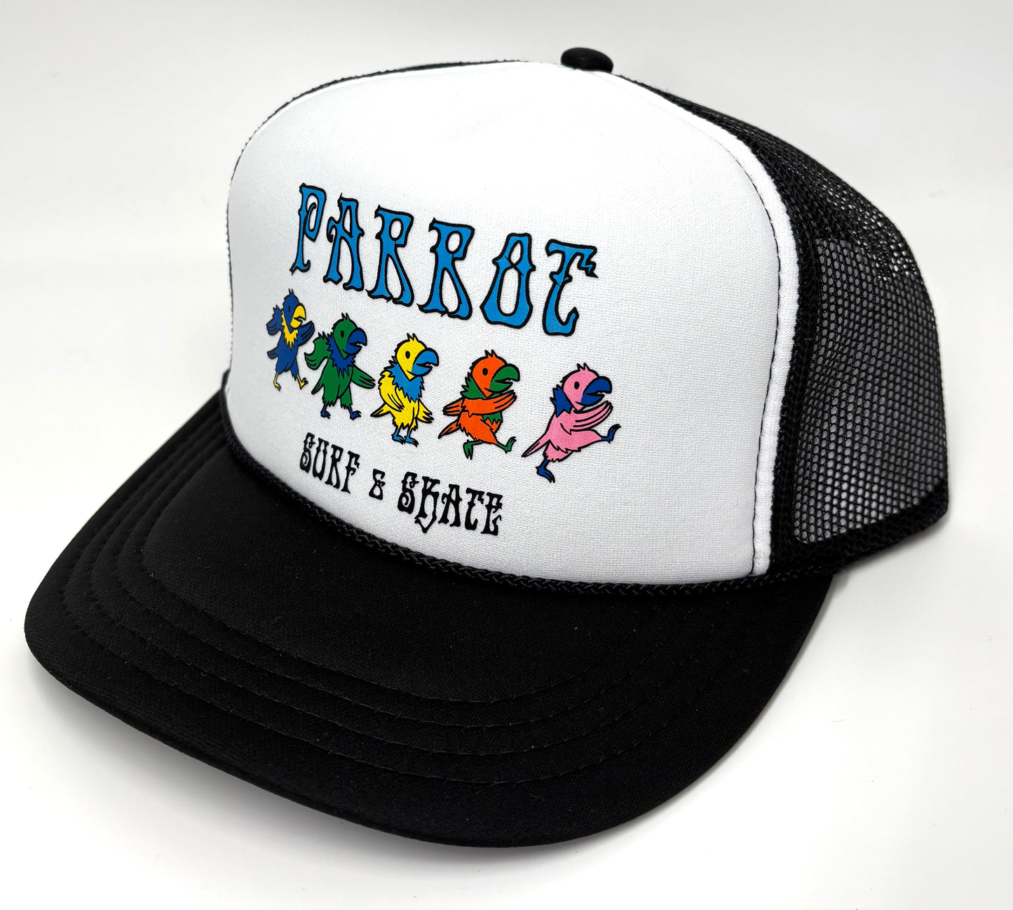 Parrot Surf Shop YOUTH Grateful Dancing Parrot Foam Trucker Hat – Coastal Snapback