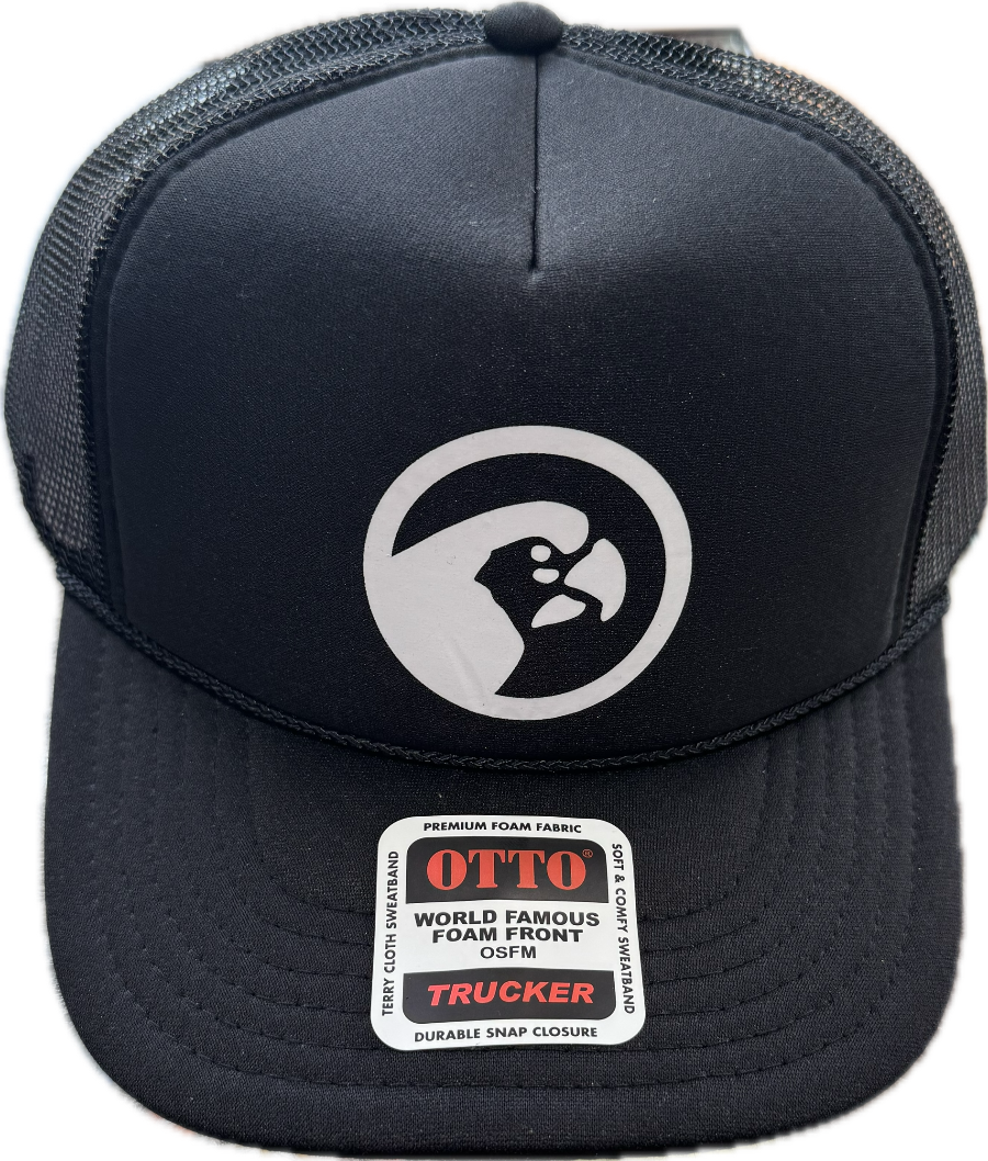 Parrot Surf Shop OG foam trucker hat black mesh snapback