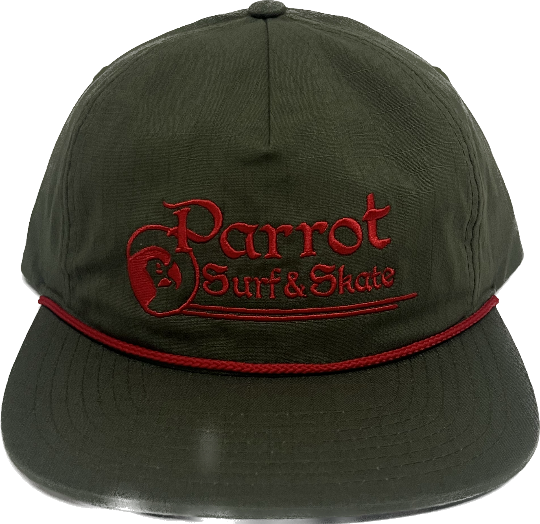 Boné PSS C55RS Pespontado Verde Musgo/Vermelho
