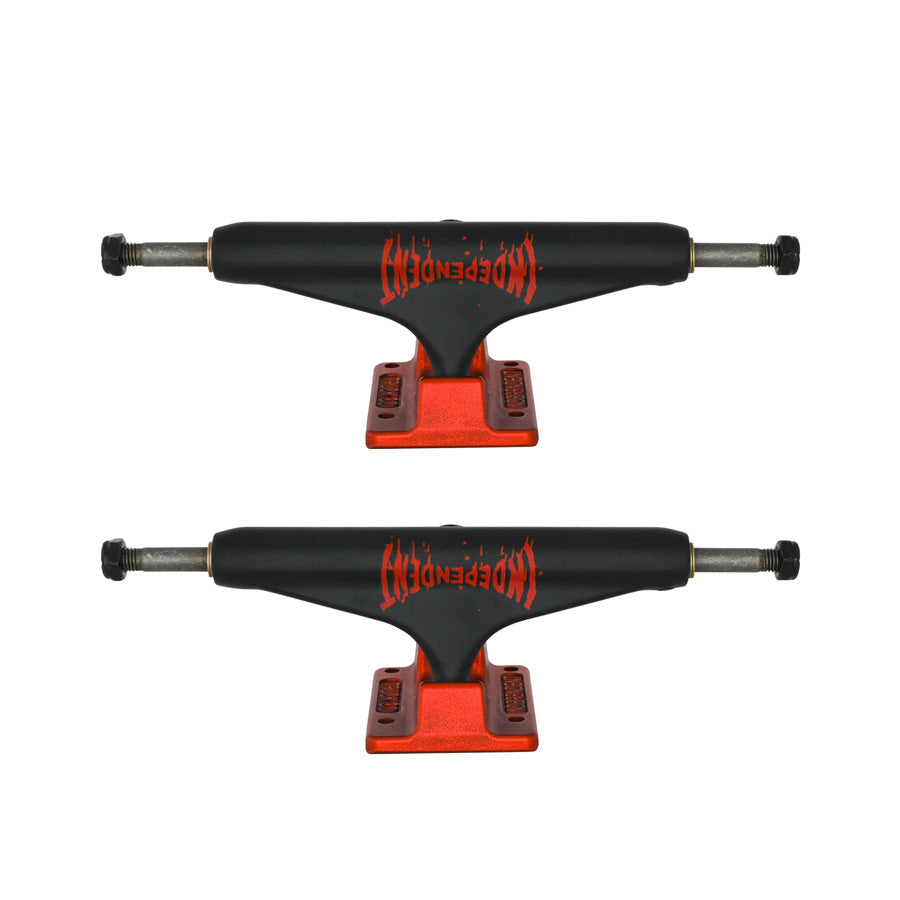 Independent Stage 11 Splatter Span Black/Ano Red Trucks