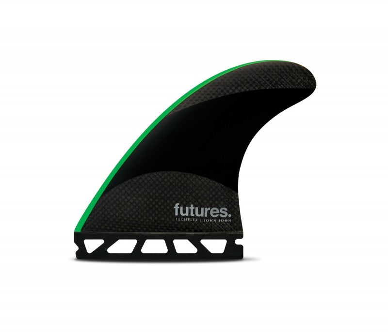 JJF Techflex Tri Fin Medium Futures Fins detail close-up