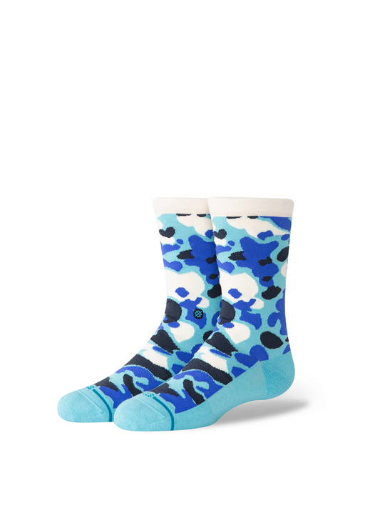Stance Camo Kids Crew Sock – Electric Blue