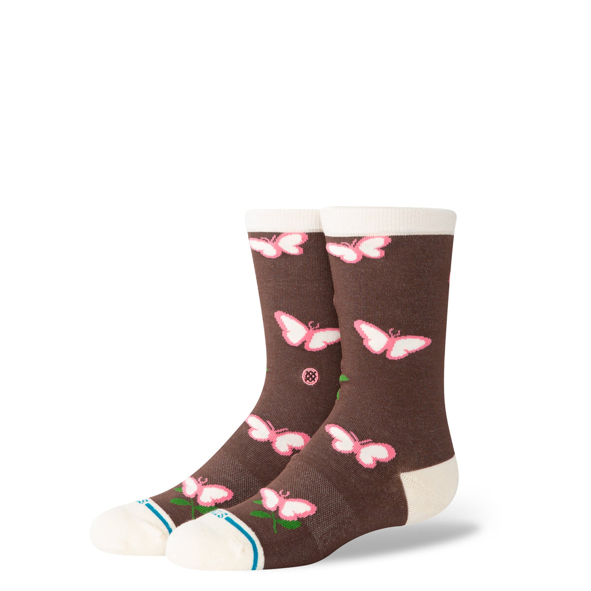 Stance Meadows Kids Crew Sock – Brown