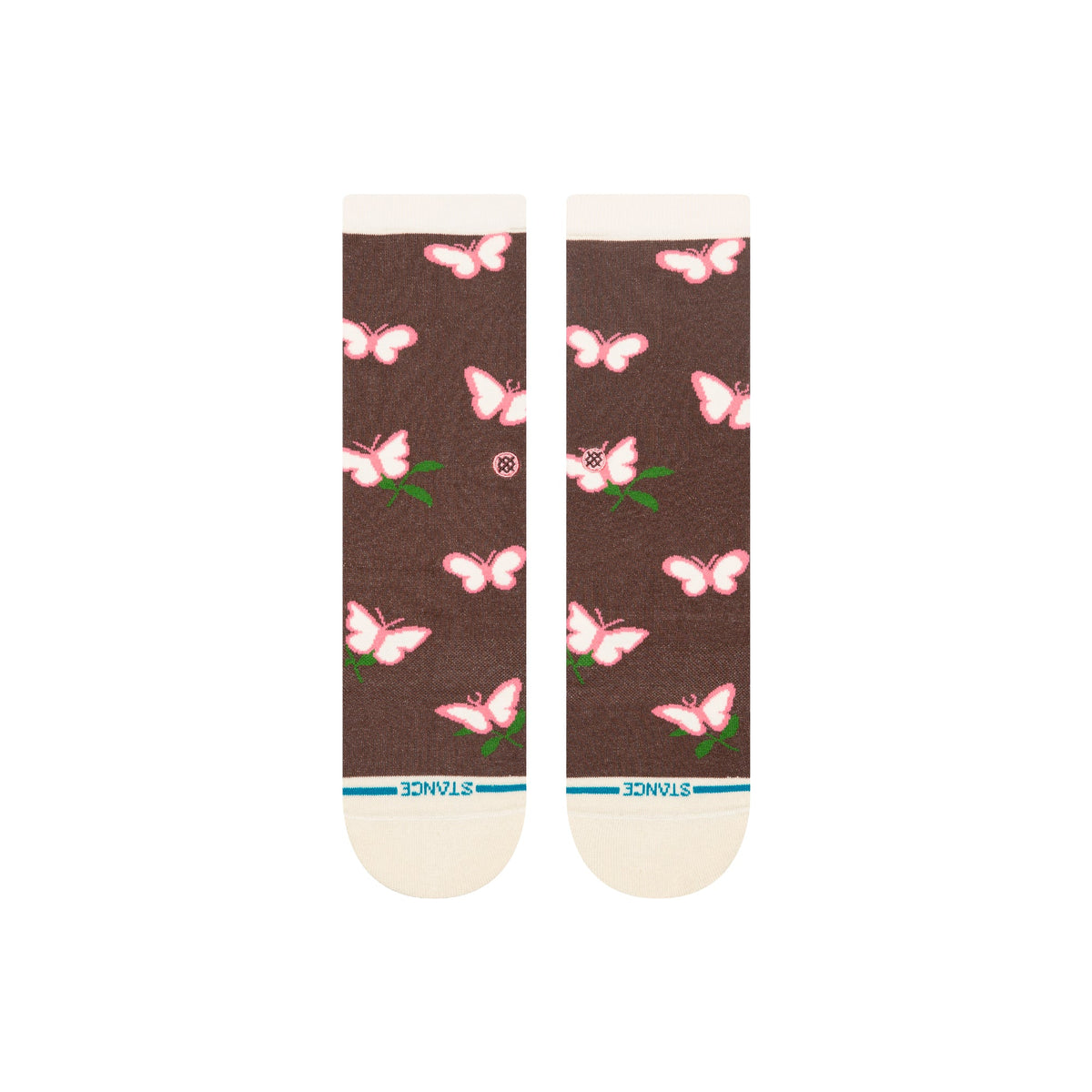 Stance Meadows Kids Crew Sock – Brown