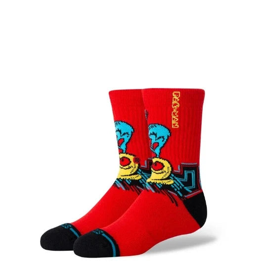 Stance Waka Waka Waka kids crew socks in red with graphic design