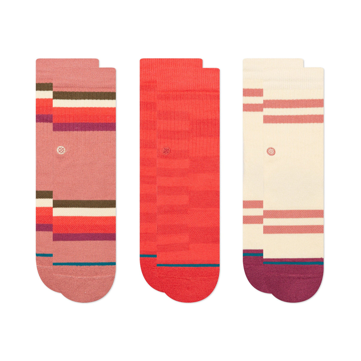 Stance Bold Move Kids 3 Pack Sock – Pink