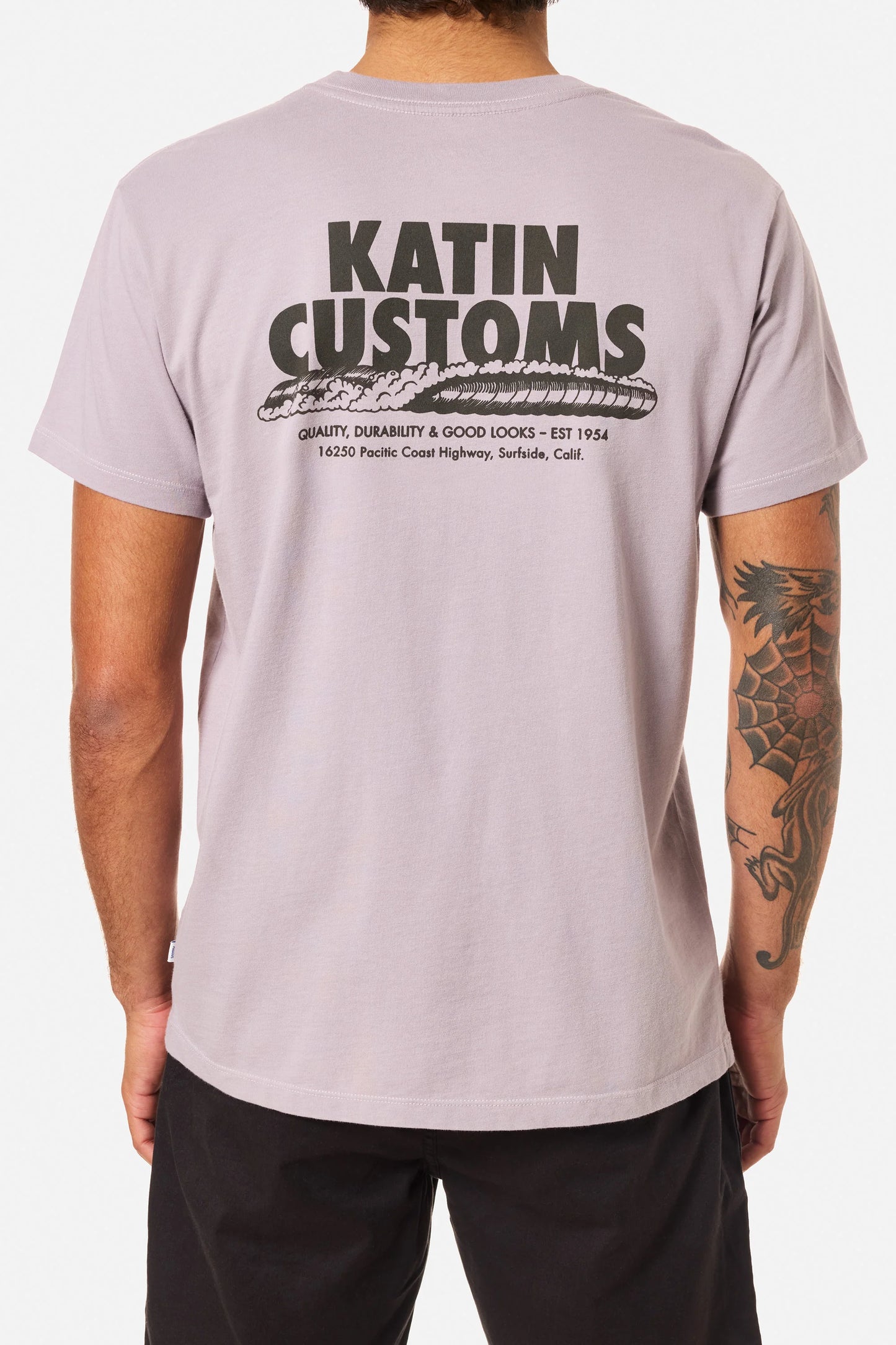Katin Pipe tee purple organic cotton graphic t shirt