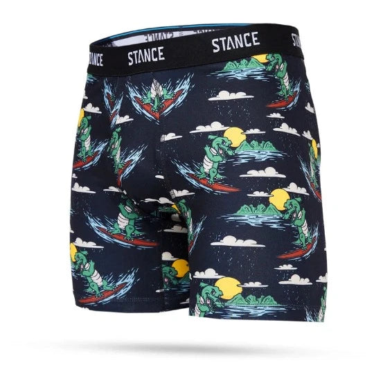 Stance Later Gator boxer brief in black with 6 inch inseam
