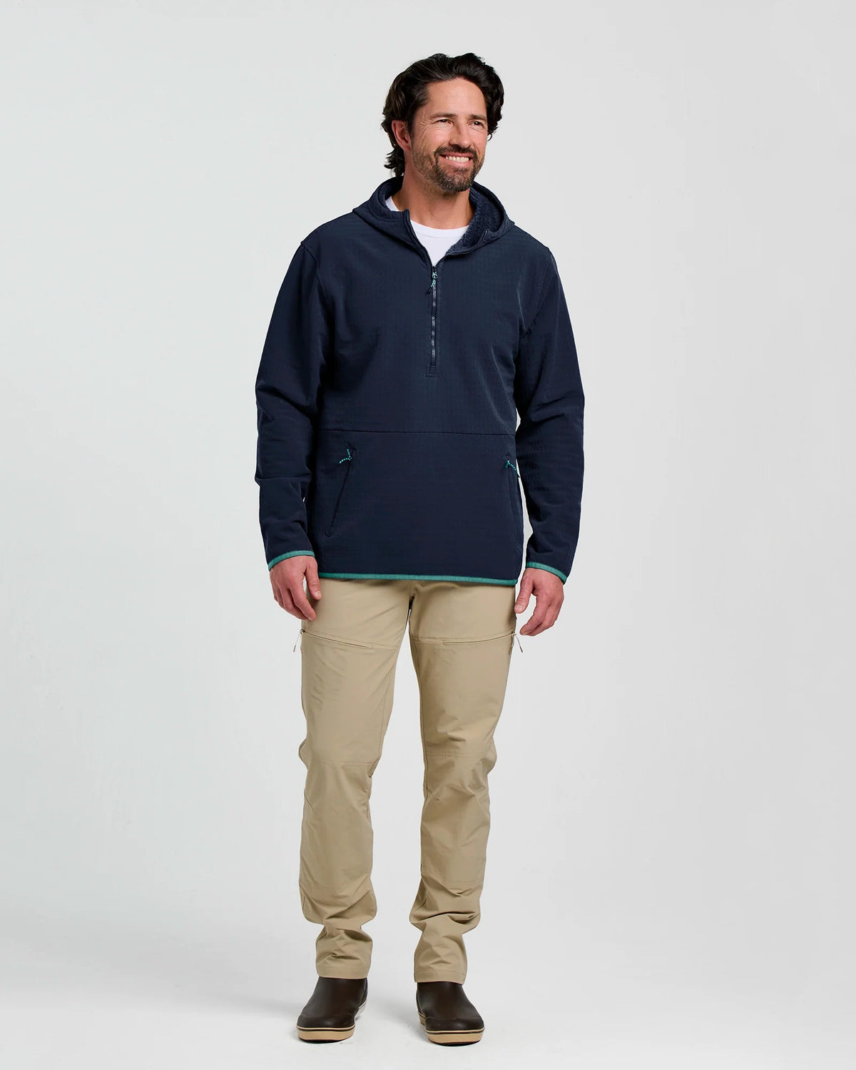 Free Fly Gridback Fleece Anorak Hoodie - Deep Navy