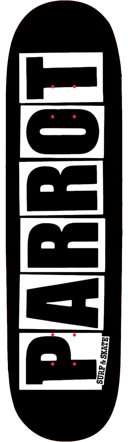 Parrot Skate Shop Bar Logo Skateboard Deck