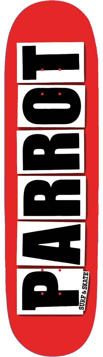 Parrot Skate Shop Bar Logo Skateboard Deck