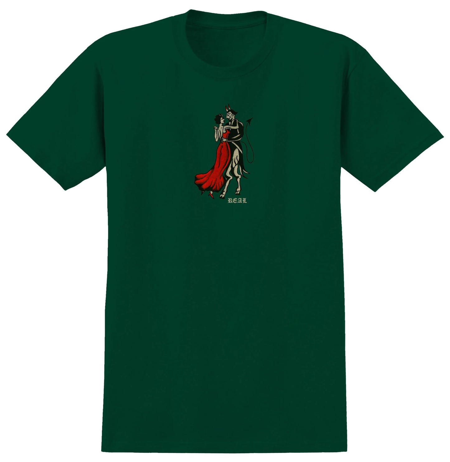 Real Dance With The Devil t shirt green Harry Lintell art