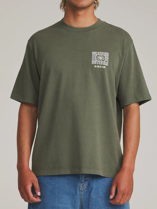 Root Box Fit Tee Katin Front View