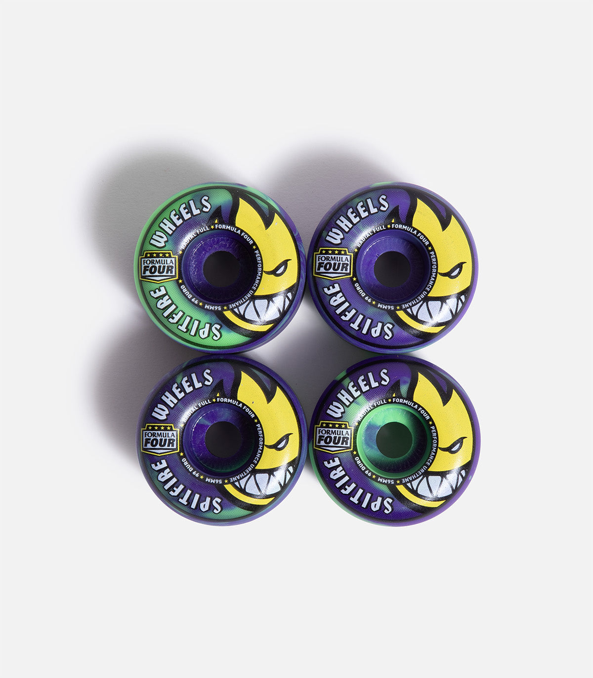 Spitfire FF Radial Full 99du Purple/Yellow/Green Swirl 56mm