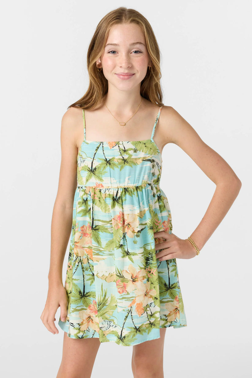 Girls rompers and dresses with relaxed coastal style, handpicked by Parrot Surf Shop in Mount Pleasant, South Carolina.