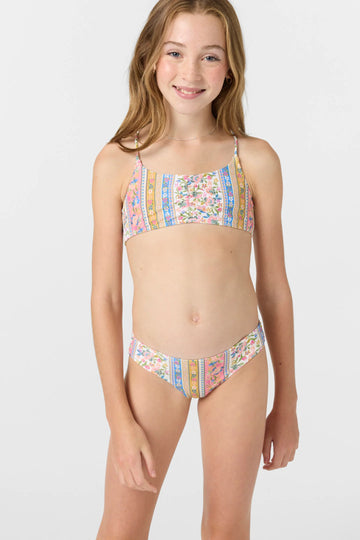 Cora Floral Ruched Bralette Set