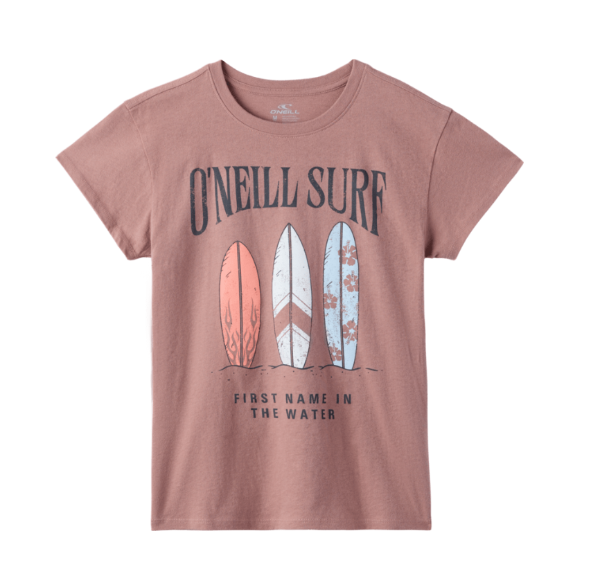 O’Neill Girls Board Collection tee pink graphic t shirt small.