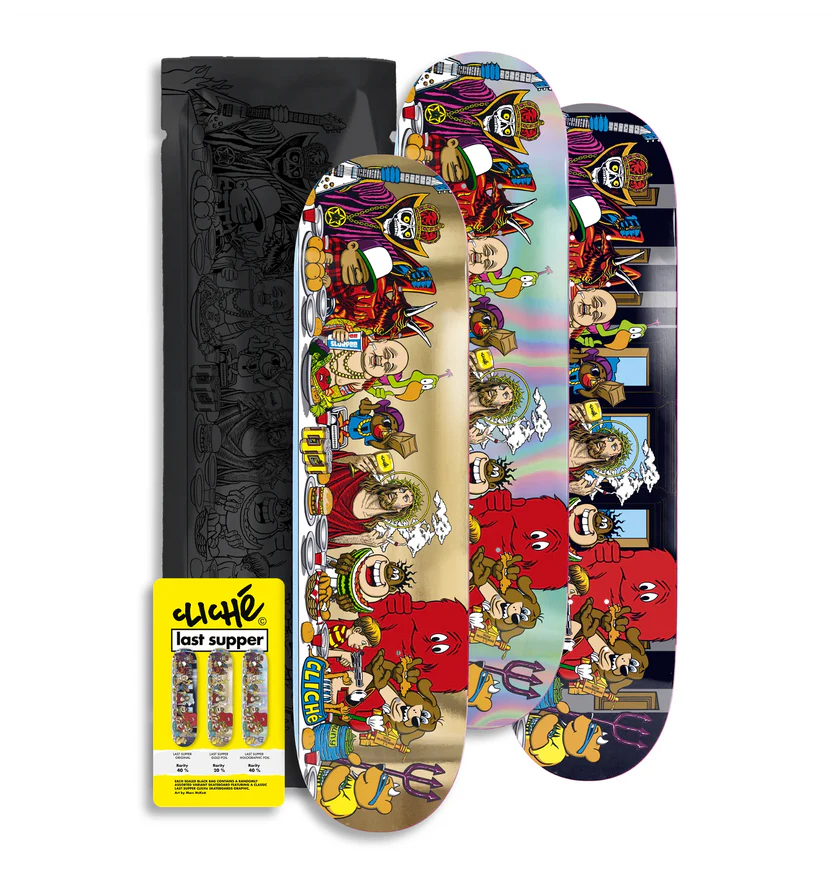 Sealed Cliché Last Supper Golden Ticket Blind Bag with original, holographic, and gold foil deck variants
