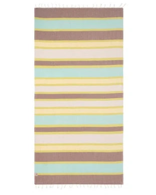 Sand Cloud Regency Stripe Herringbone Beach Towel striped pattern view