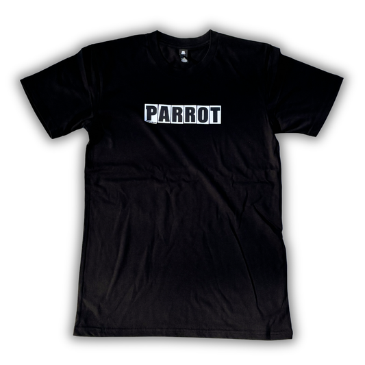 Parrot Bar Tee graphic T-shirt with Parrot Surf & Skate bar logo front print