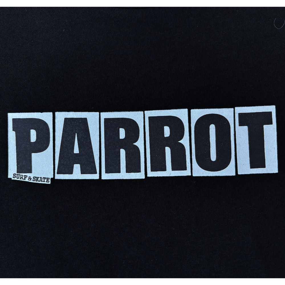 Parrot Bar Tee graphic T-shirt with Parrot Surf & Skate bar logo front print
