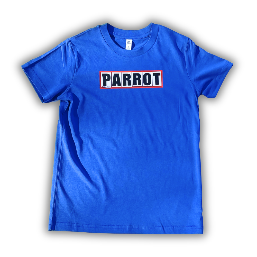 Parrot Bar Youth Tee kids graphic T-shirt with Parrot Surf & Skate bar logo