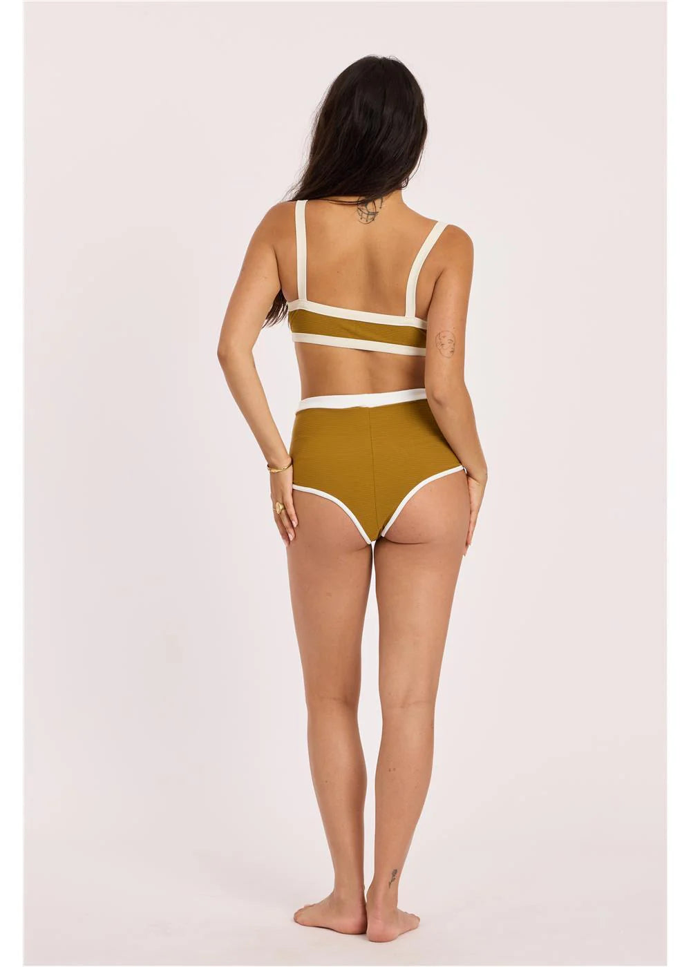 Sisstr Rising Tides High Waist Short Swim Bottom back view