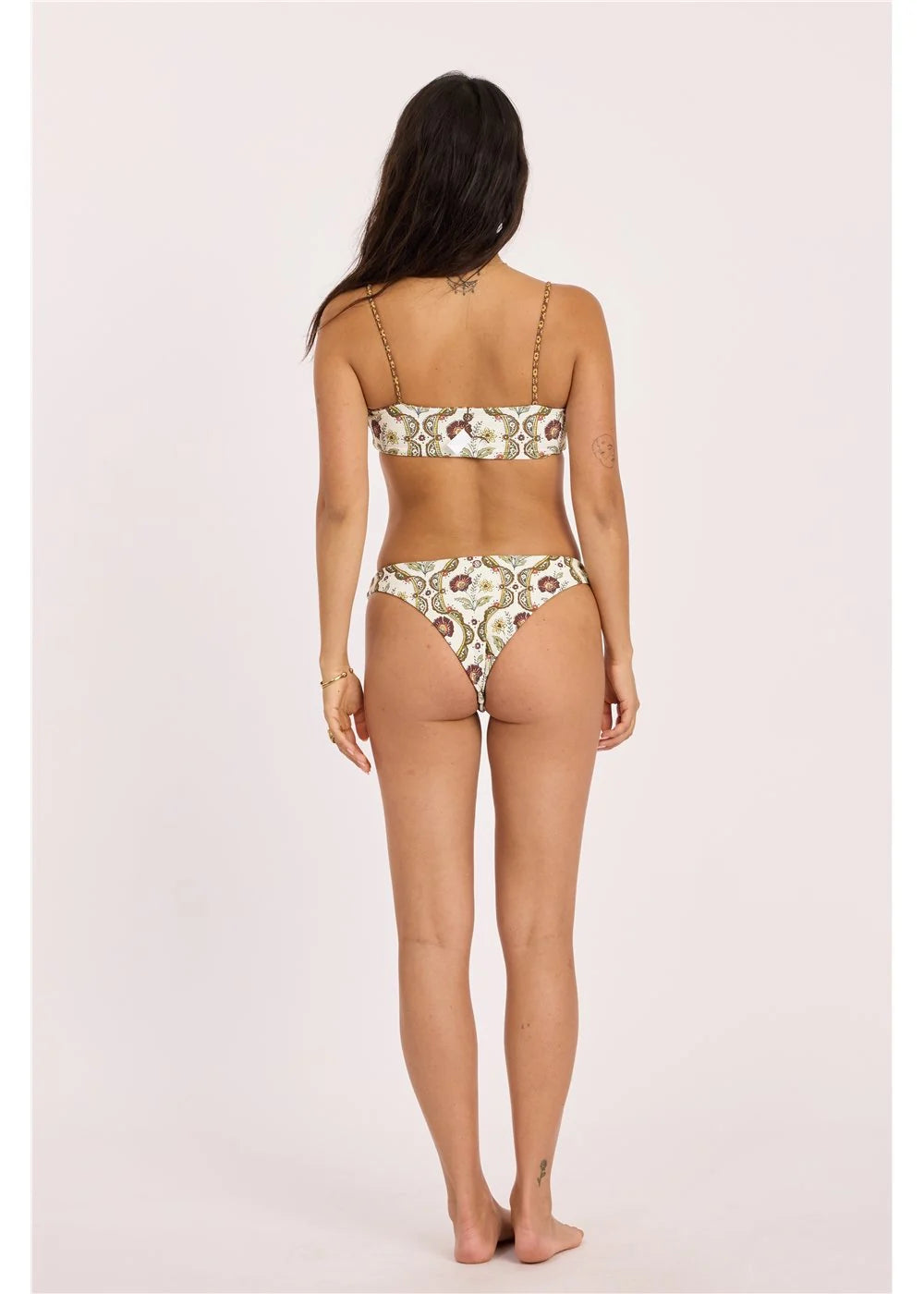 Sisstr Floral Folks Reversible Bandeau Swim Top back view