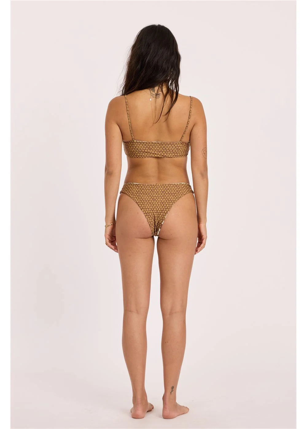 Sisstr Floral Folks Reversible Bandeau Swim Top back view