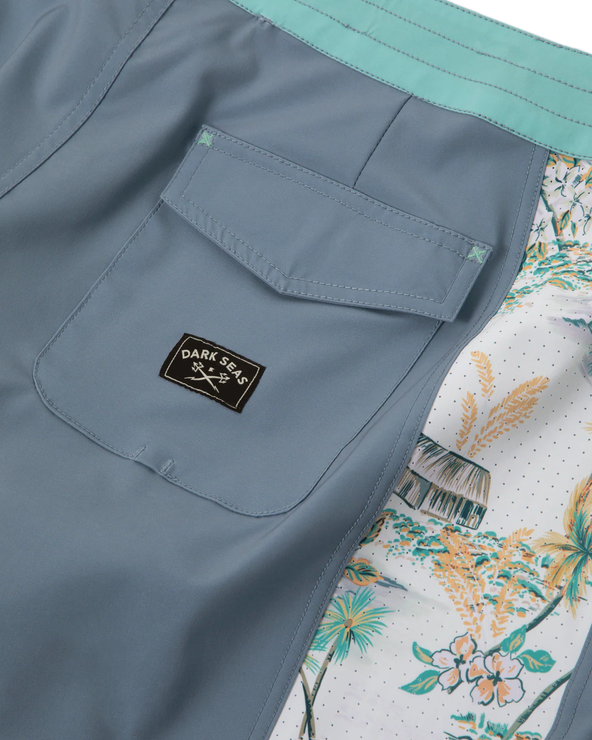 Dark Seas Intercoastal Boardshort detail close-up