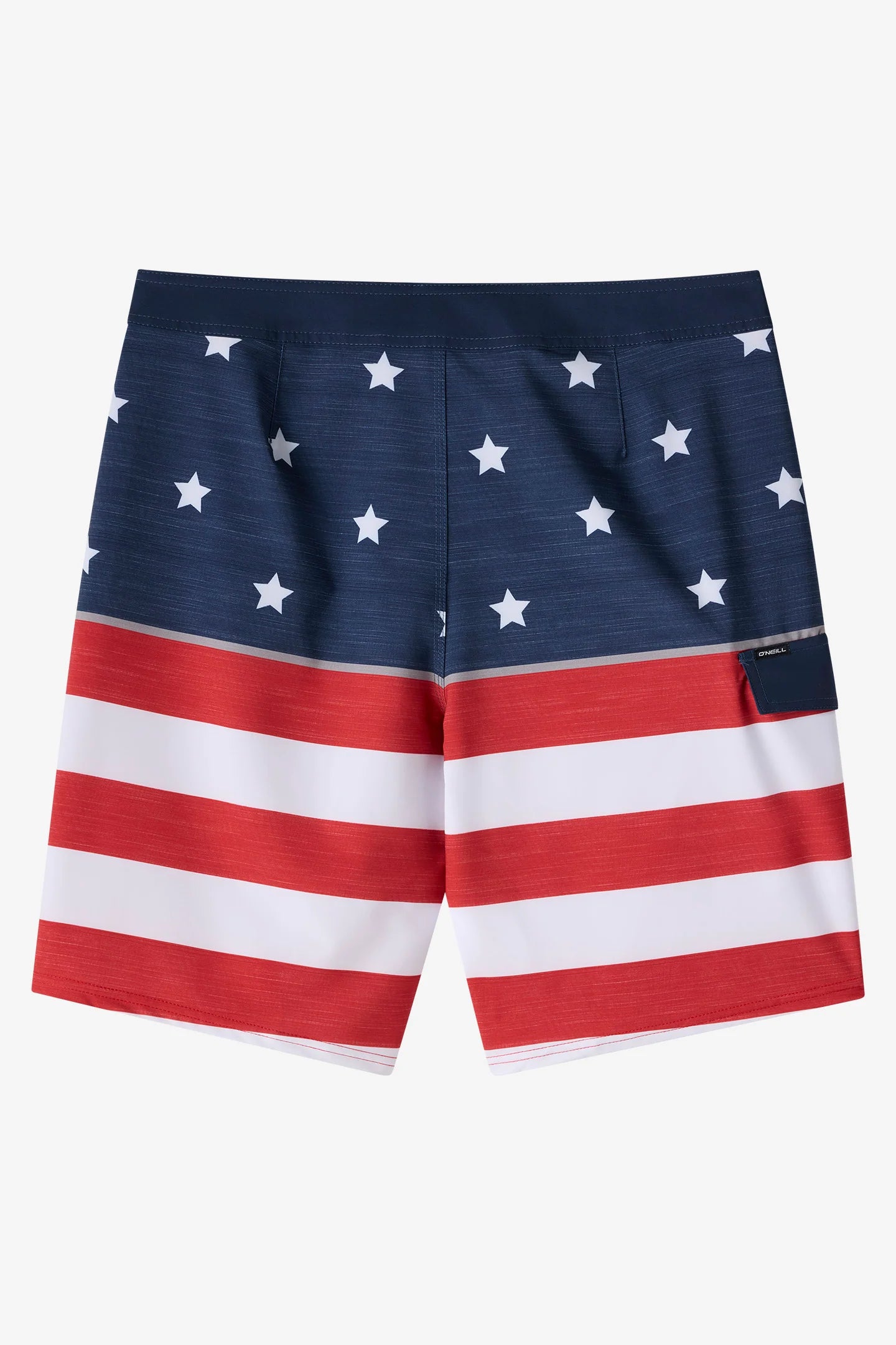 O'Neill Lennox USA boardshort back view red white blue