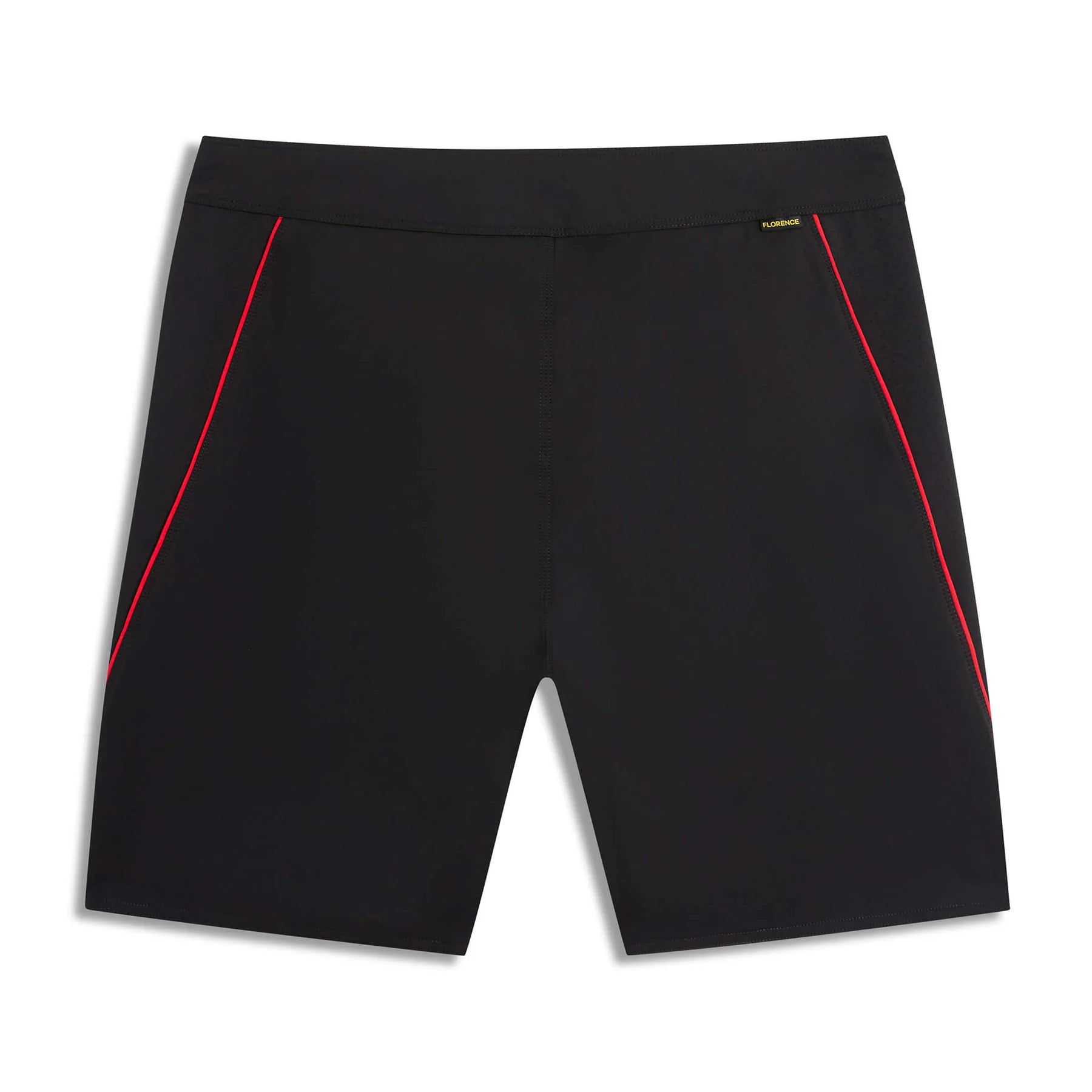Florence Marine X Airtex Gamma Boardshort Black Red angled view
